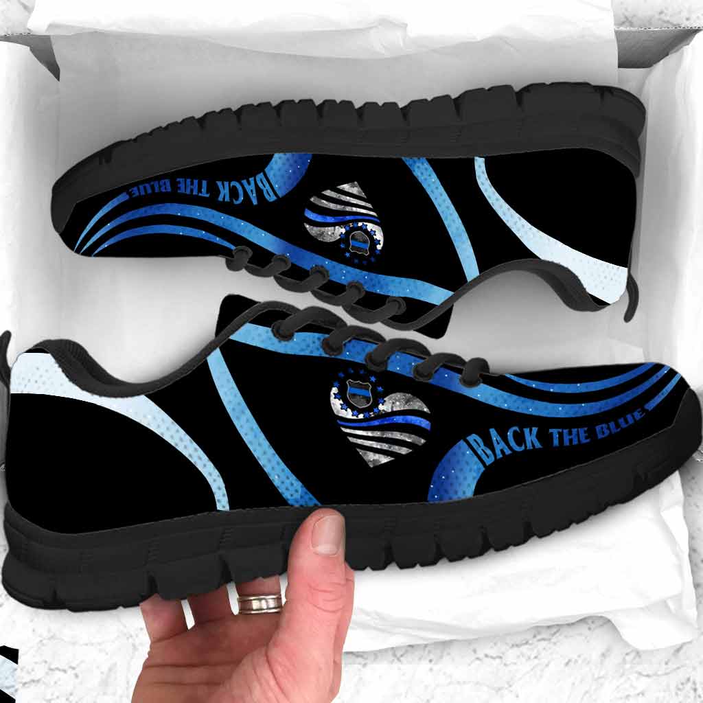 Blue Line Heart - Police Sneakers 062021