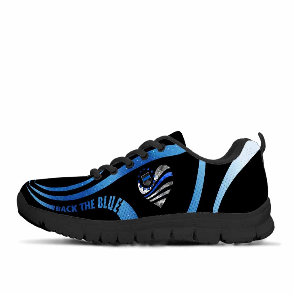 Blue Line Heart - Police Sneakers 062021