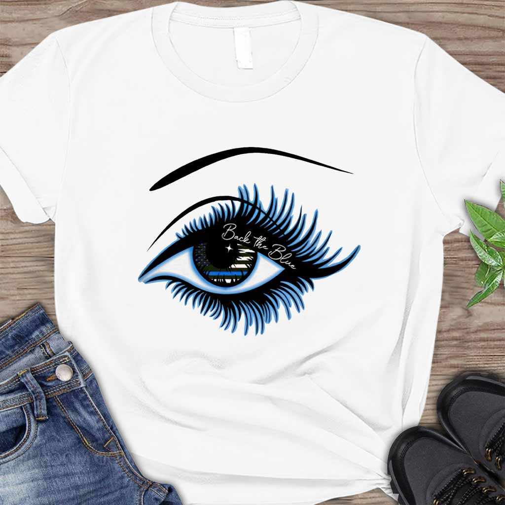 Blue Line Eye - Police Officer T-shirt And Hoodie 062021