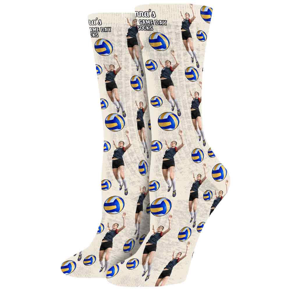 Lucky Game Day Socks - Personalized Volleyball Socks