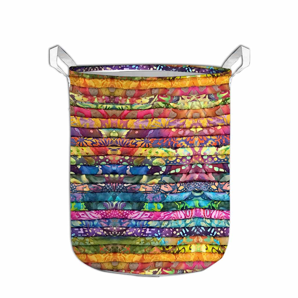 Stack Of Fabric - Quilting 3D Pattern Print Laundry Basket