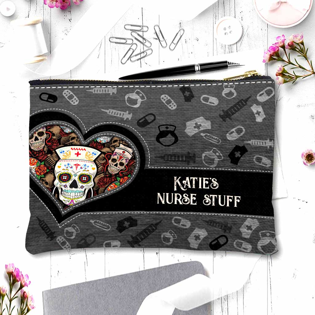 Discover Nurse Stuff - Personalized Nurse Makeup Bag