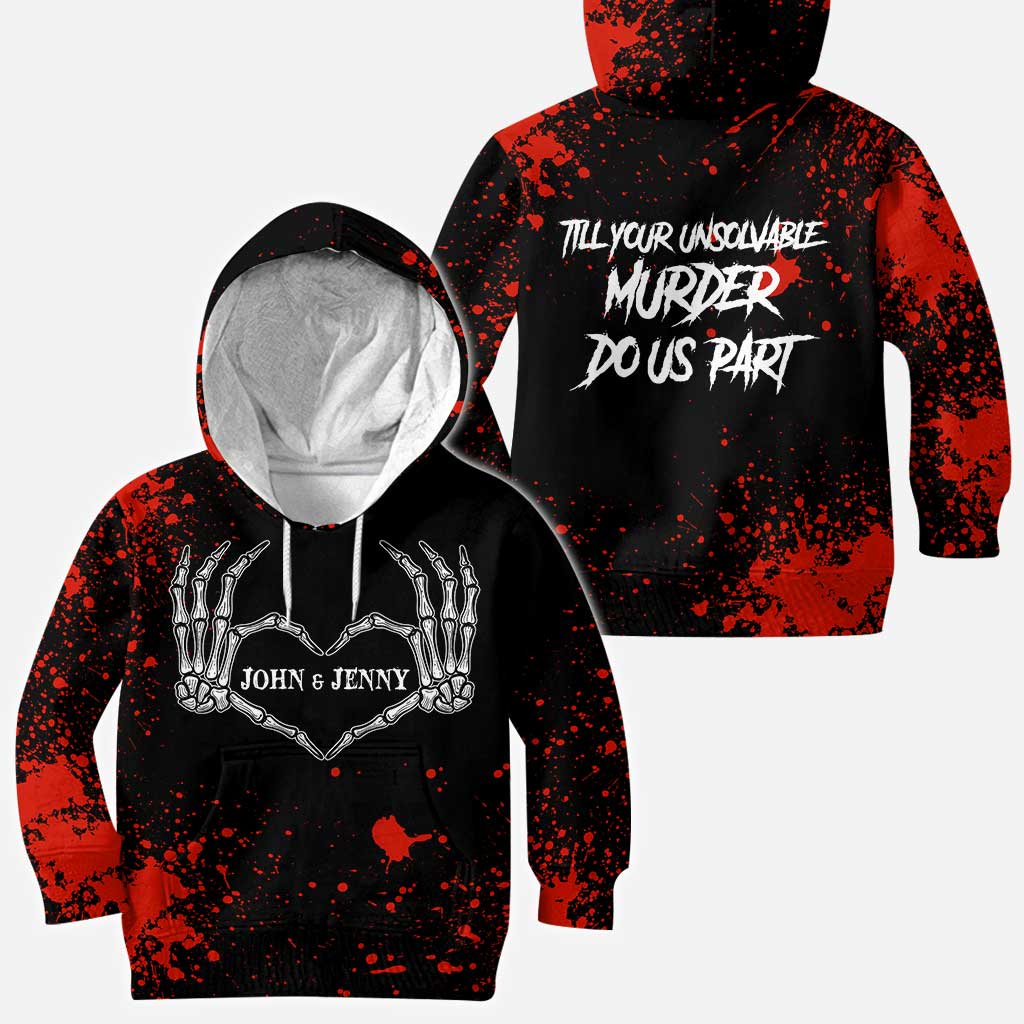 Till Your Unsolvable Murder Do Us Part - Personalized Halloween Couple All Over T-shirt and Hoodie