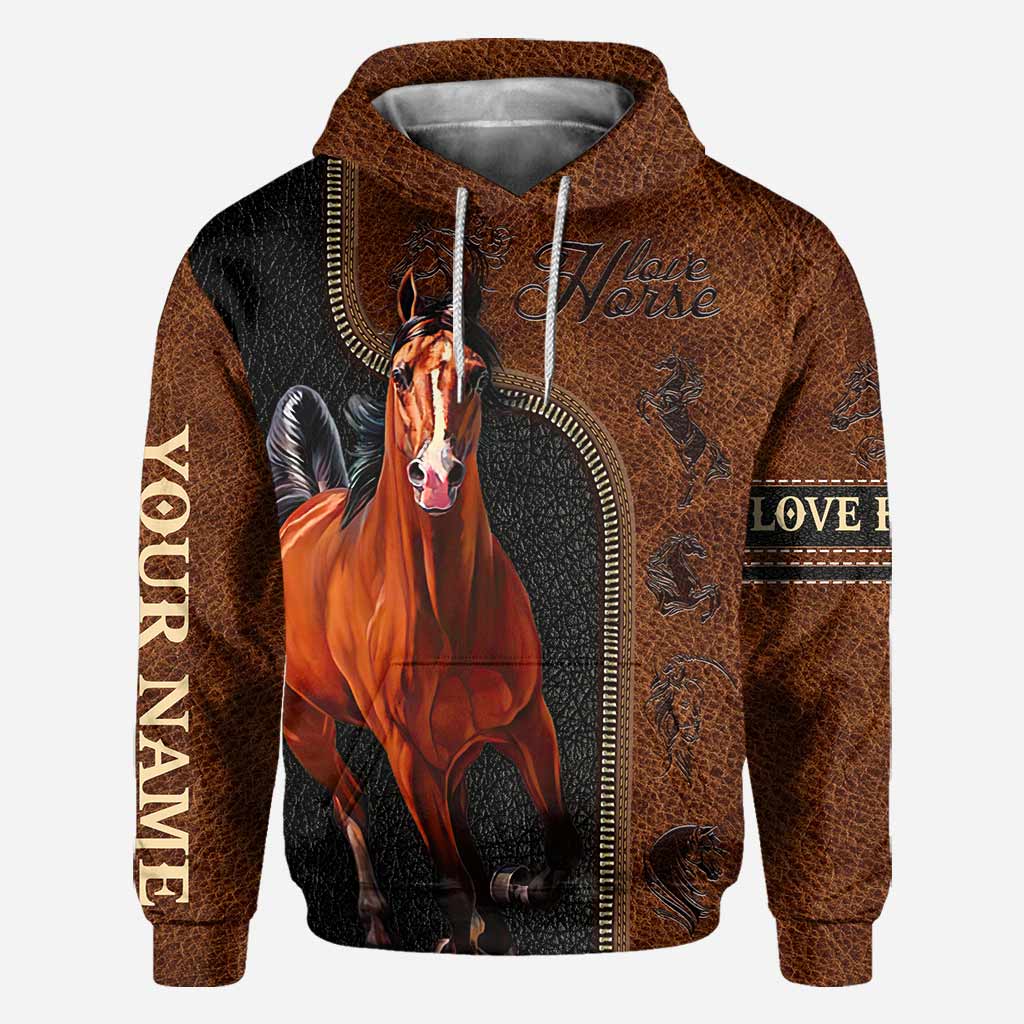 Love Horses - Personalized All Over 3D Hoodie