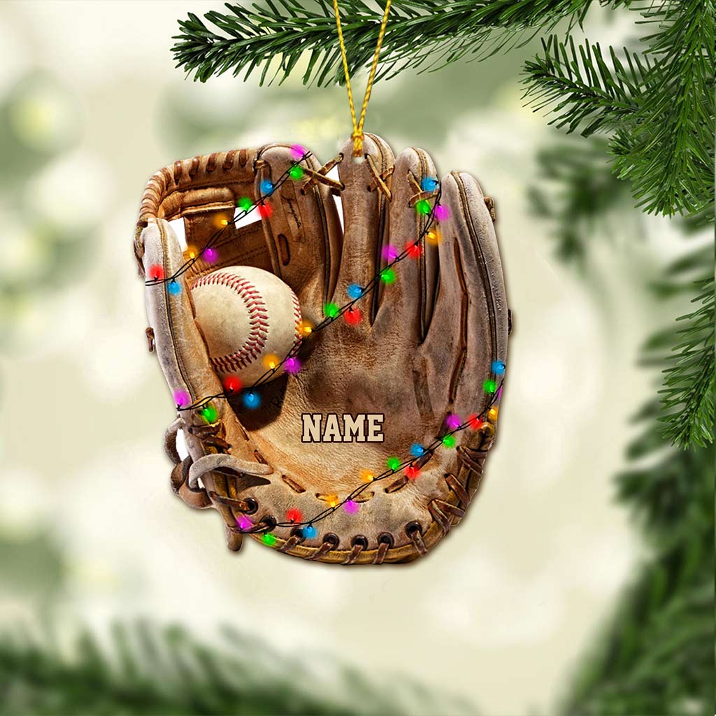 Baseball Lovers - Personalized Christmas Ornament (Printed On Both Sides)