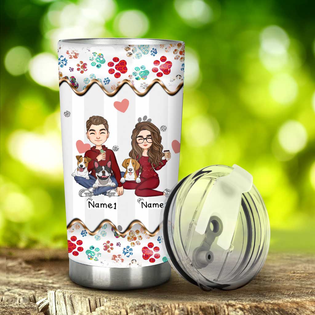 You Me And The Dog - Personalized Dog Tumbler