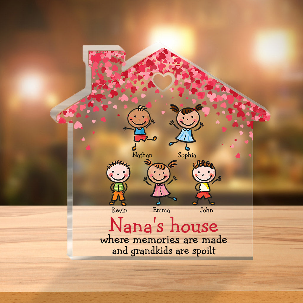 Nana's House - Gift for grandma, grandpa - Personalized Custom Shaped Acrylic Plaque