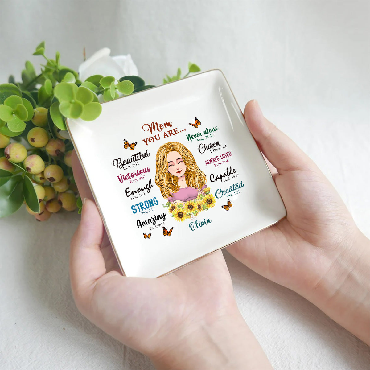 You Are Beautiful - Personalized Mother's Day Mother Jewelry Dish