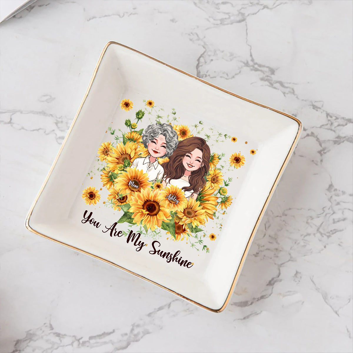 You Are My Sunshine - Personalized Mother's Day Mother Jewelry Dish