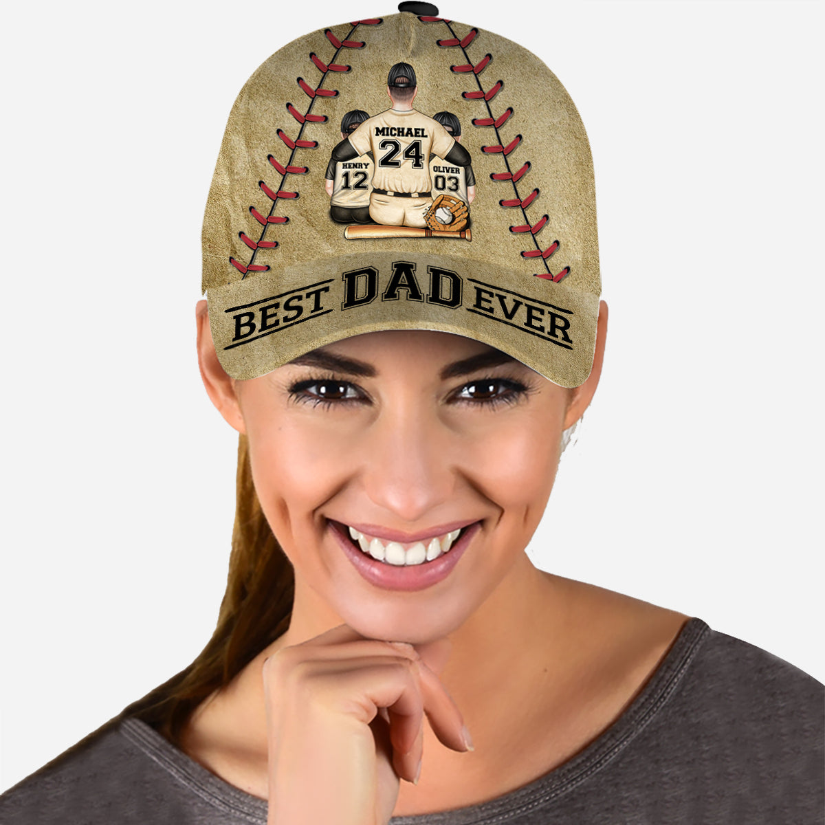 Best Dad Ever - Personalized Baseball Classic Cap