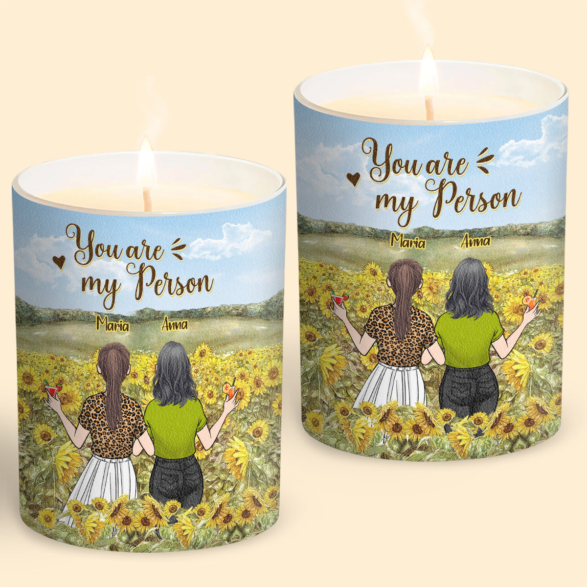 Discover You Are My Person - Personalized Bestie Gift Scented Candle With Wooden Lid