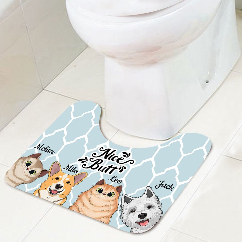 Nice butt Shower - Personalized Dog Bathroom Curtain & Mats Set