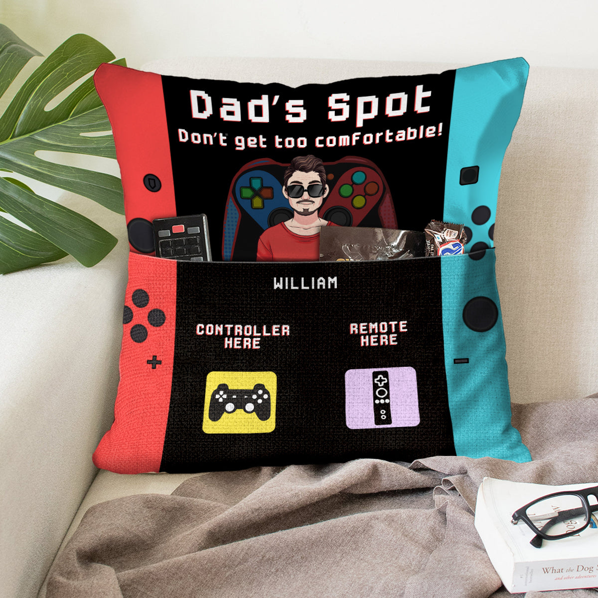 Gaming Pocket Cushion , Personalised Gaming Cushion , Controller