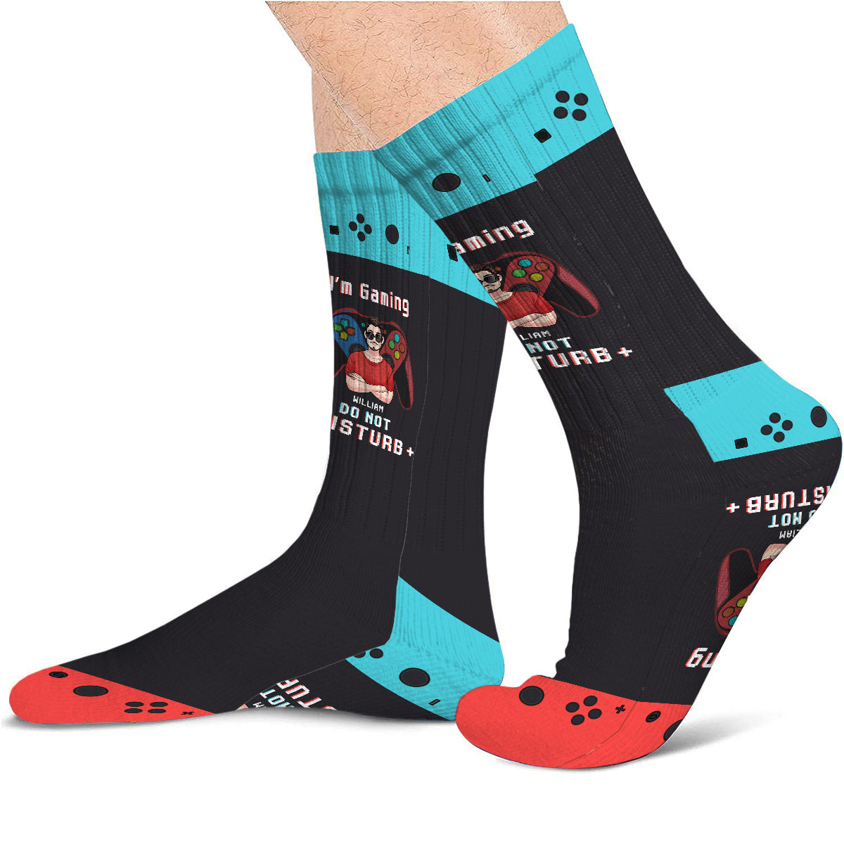 Don’t Disturb I’m Gaming - Personalized Video Game Socks