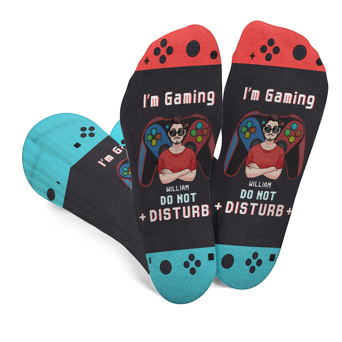 Don’t Disturb I’m Gaming - Personalized Video Game Socks