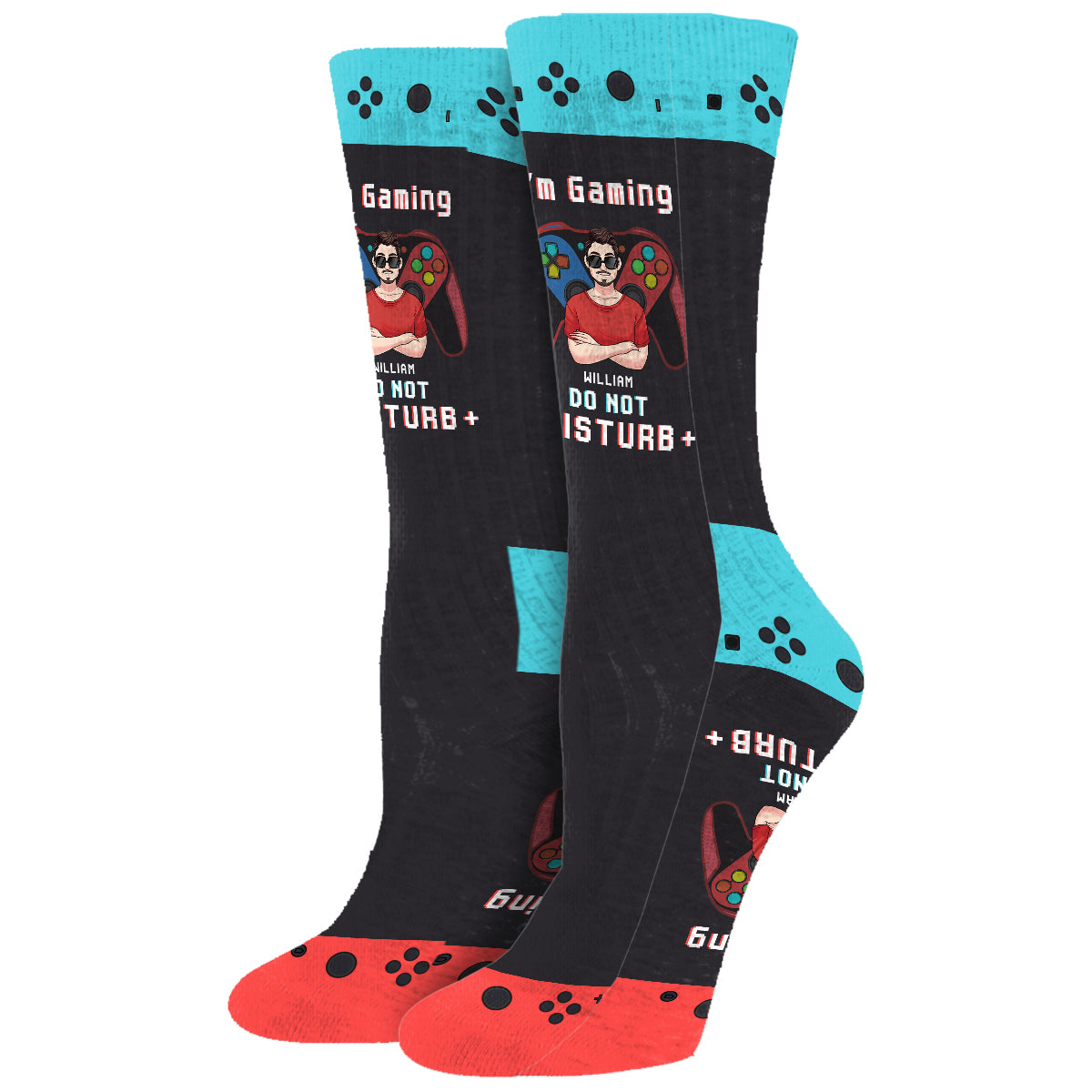 Don’t Disturb I’m Gaming - Personalized Video Game Socks