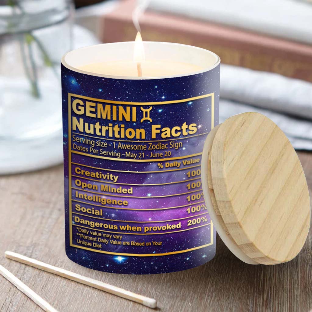 Never Undersestimate A Legend - Personalized Horoscope Candle With Wooden Lid