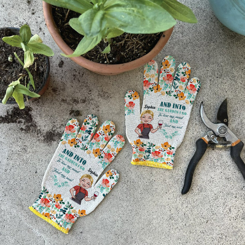 And Into The Garden I Go - Personalized Gardening Garden Gloves