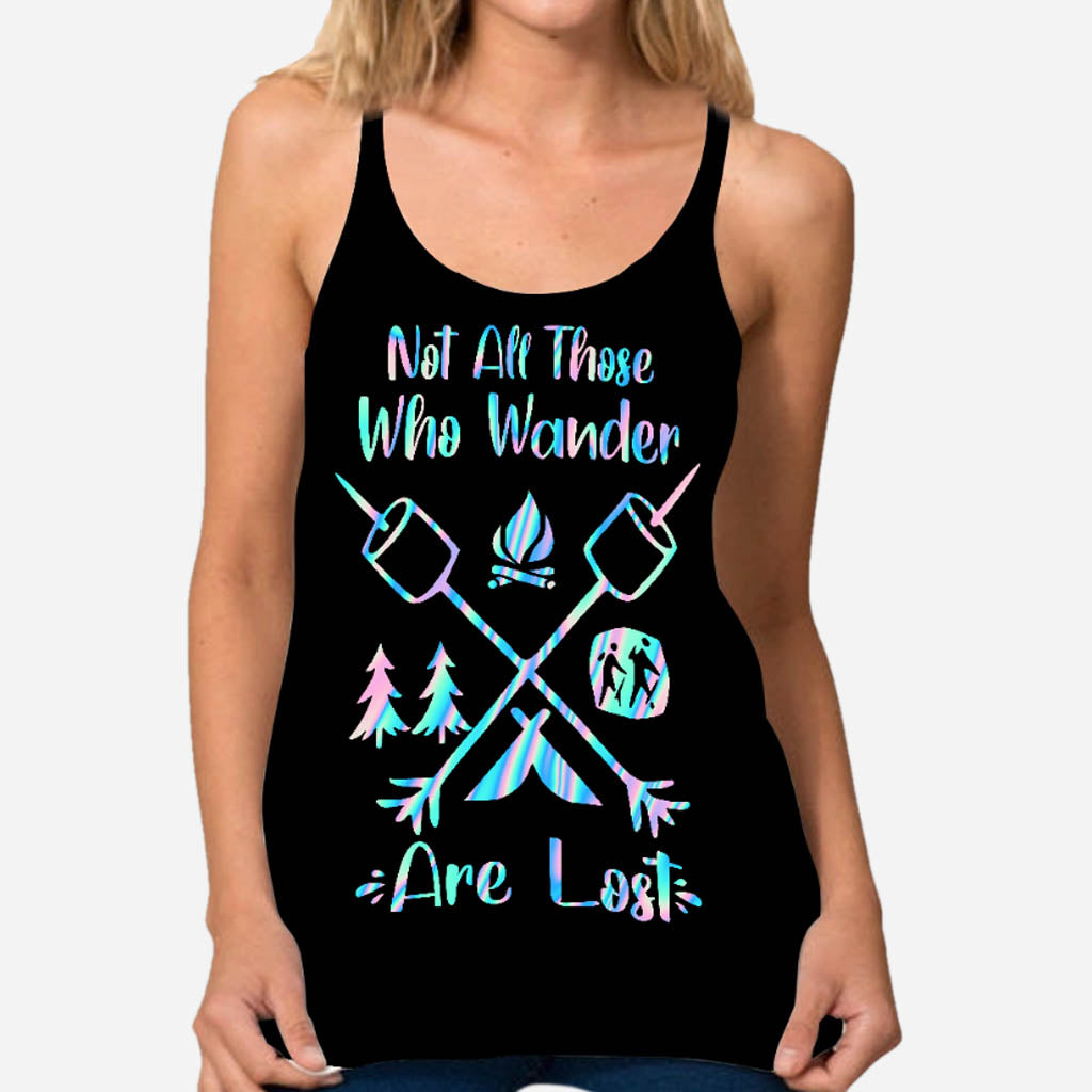 Not All Those Who Wander Are Lost - Camping Cross Tank Top