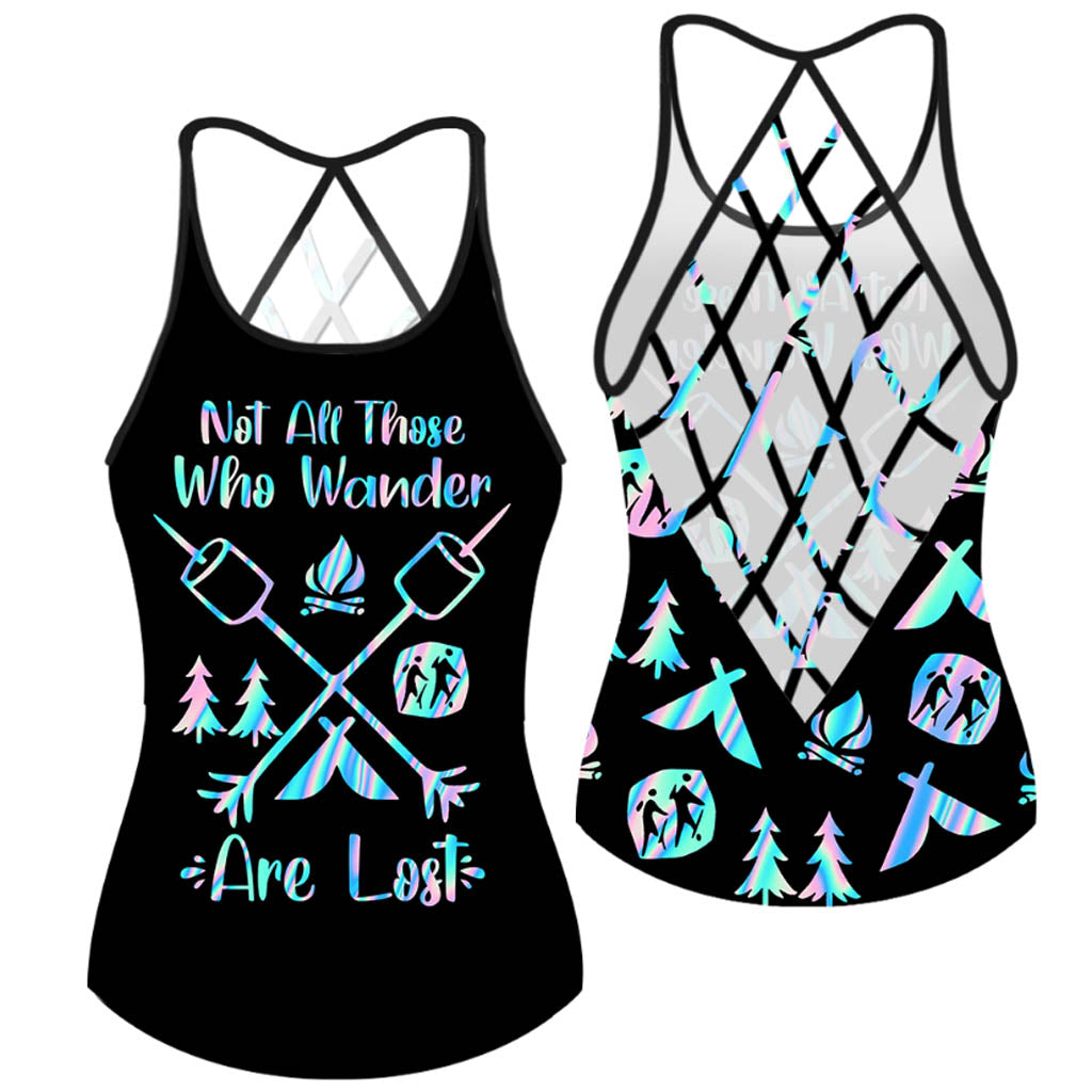 Not All Those Who Wander Are Lost - Camping Cross Tank Top