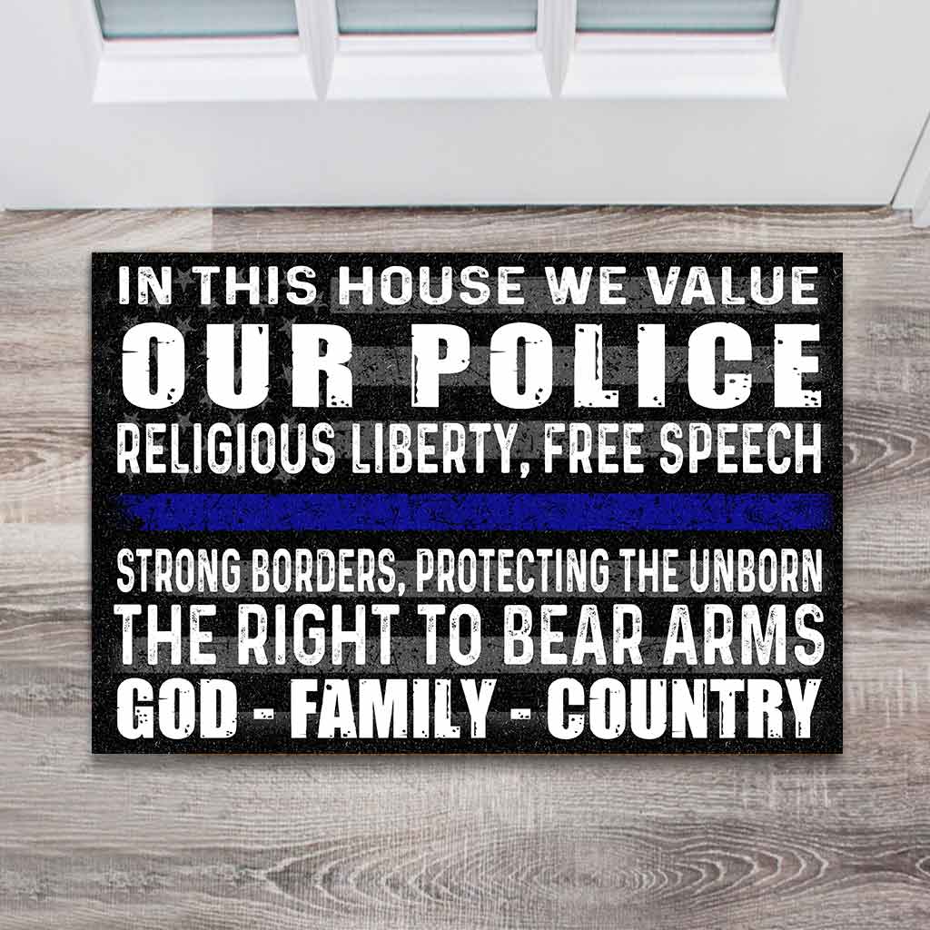 In This House - Police Officer Doormat