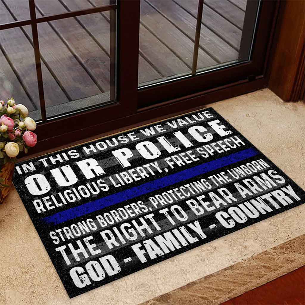 In This House - Police Officer Doormat