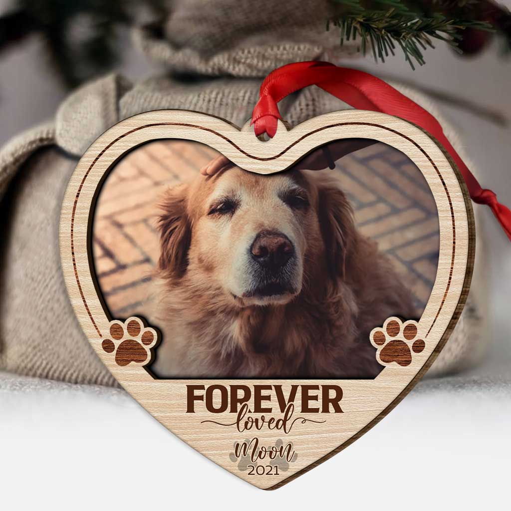 Forever Loved - Personalized Christmas Dog Layered Wood Ornament