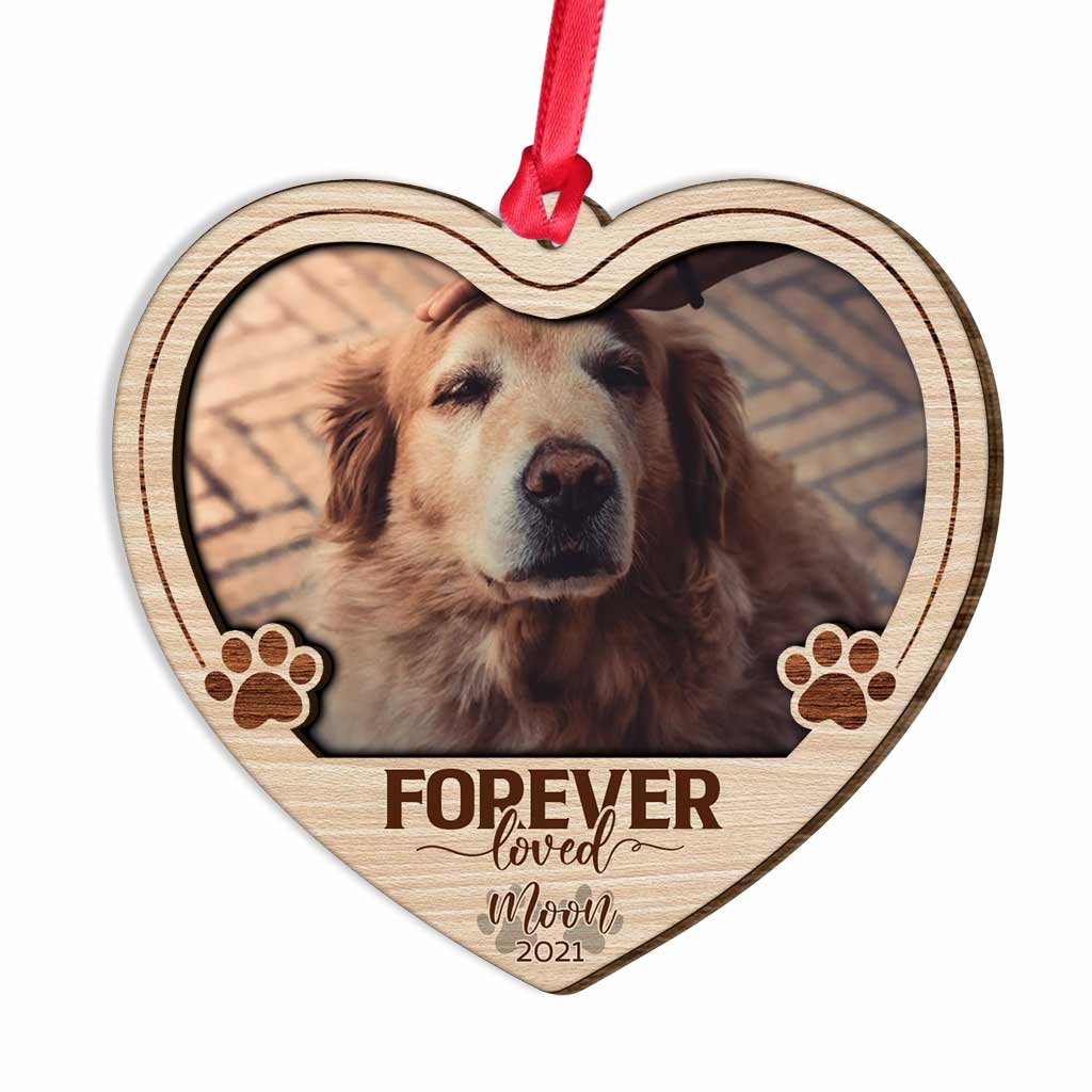 Forever Loved - Personalized Christmas Dog Layered Wood Ornament