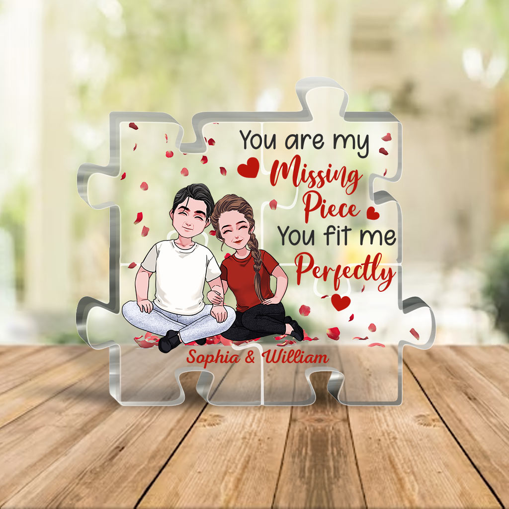 You Are My Missing Piece - Personalized Couple Custom Shaped Acrylic Plaque