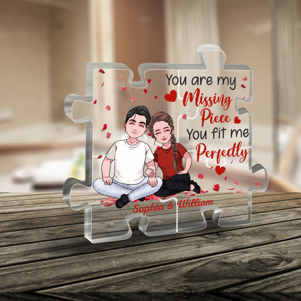 You Are My Missing Piece - Personalized Couple Custom Shaped Acrylic Plaque