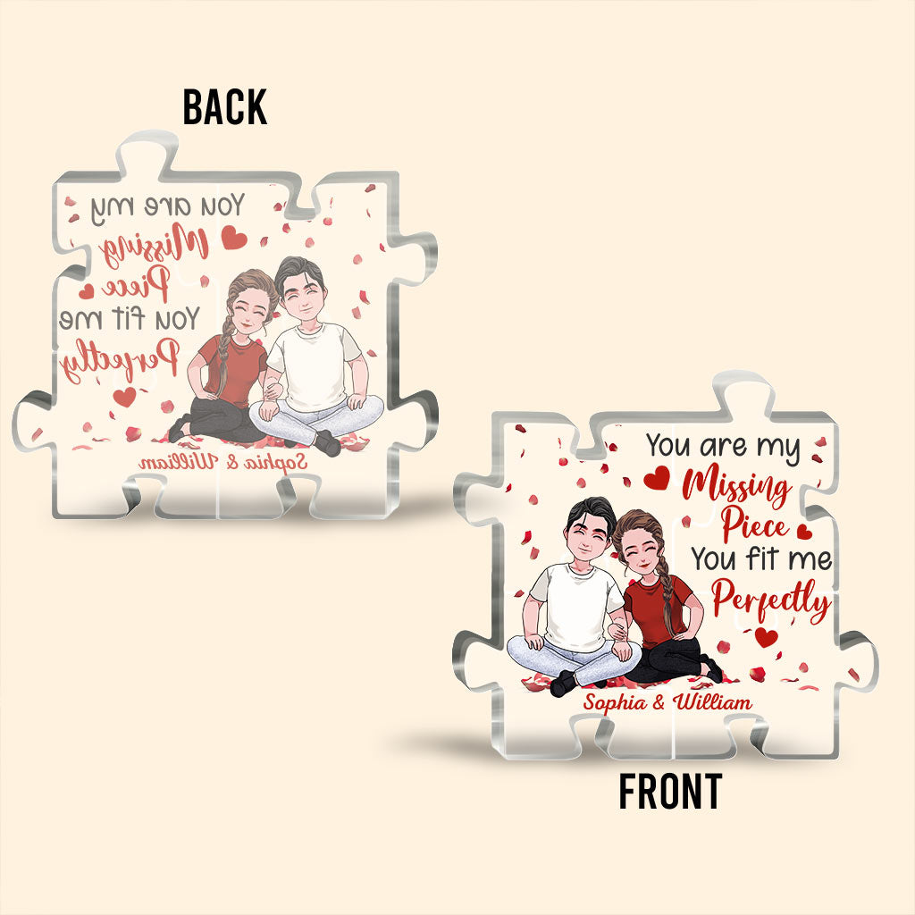 You Are My Missing Piece - Personalized Couple Custom Shaped Acrylic Plaque