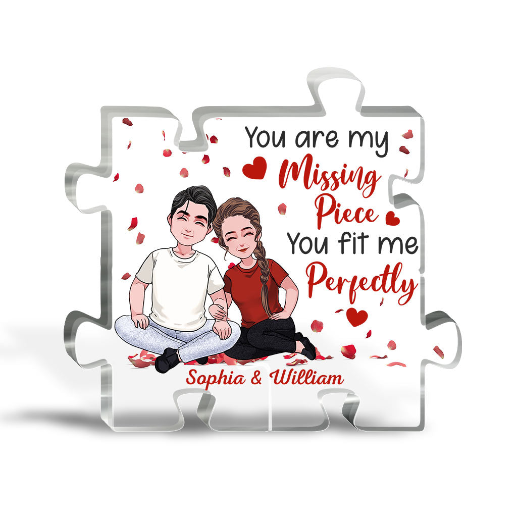 You Are My Missing Piece - Personalized Couple Custom Shaped Acrylic Plaque