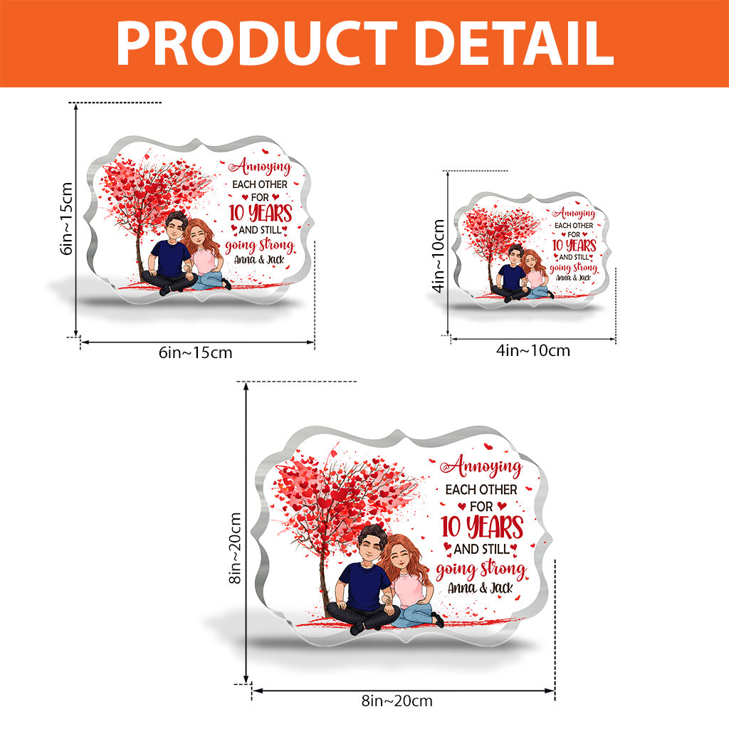 Annoying Each Other - Personalized Couple Couple Custom Shaped Acrylic Plaque