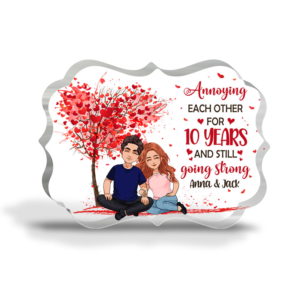 Annoying Each Other - Personalized Couple Couple Custom Shaped Acrylic Plaque
