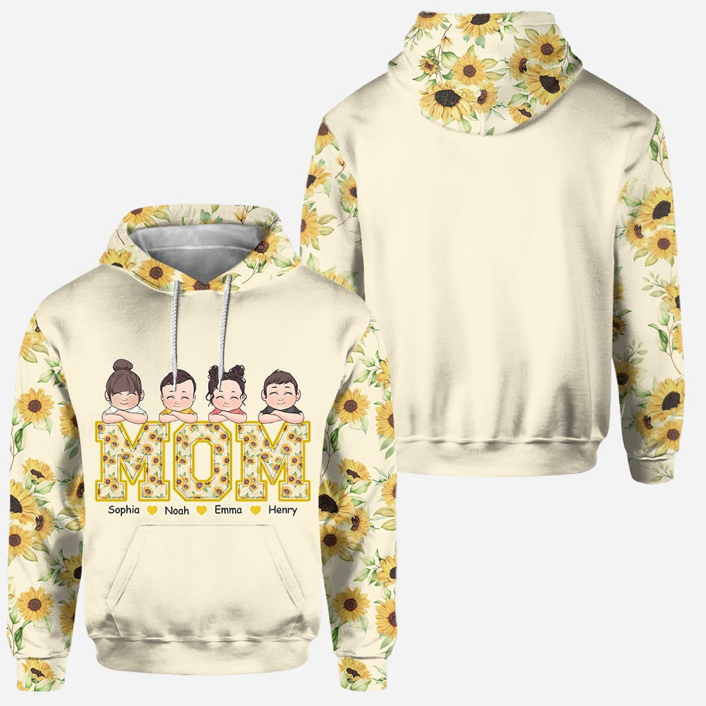 Nana's Flowers - Personalized Mother's Day Grandma Hoodie and Leggings