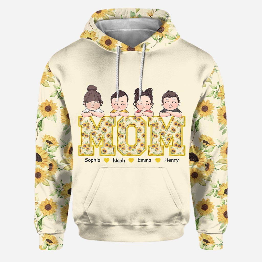 Nana's Flowers - Personalized Mother's Day Grandma Hoodie and Leggings