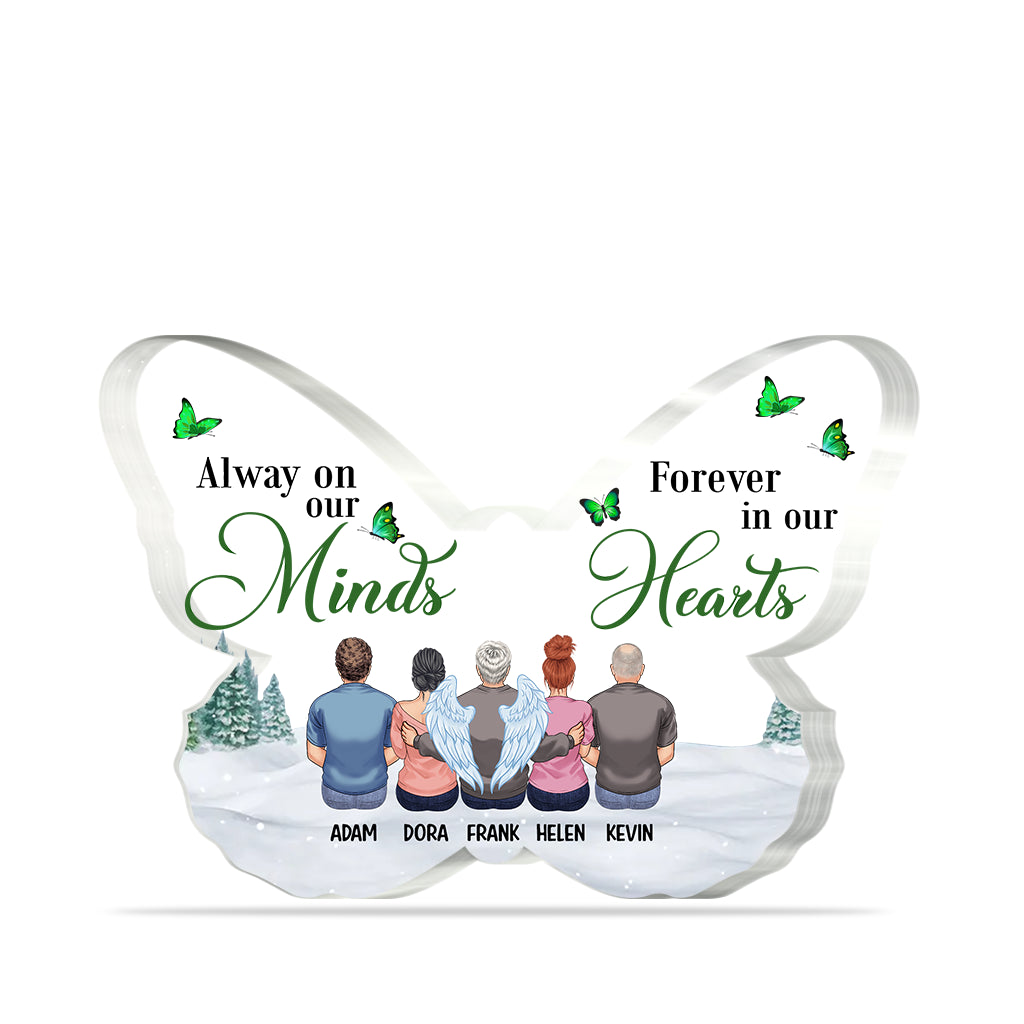 Your Wings Were Ready But Our Hearts Were Not - Personalized Memorial Custom Shaped Acrylic Plaque