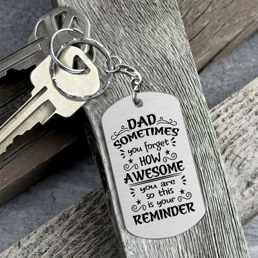 Disover To My Dad - Personalized Father's Day Father Stainless Steel Keychain