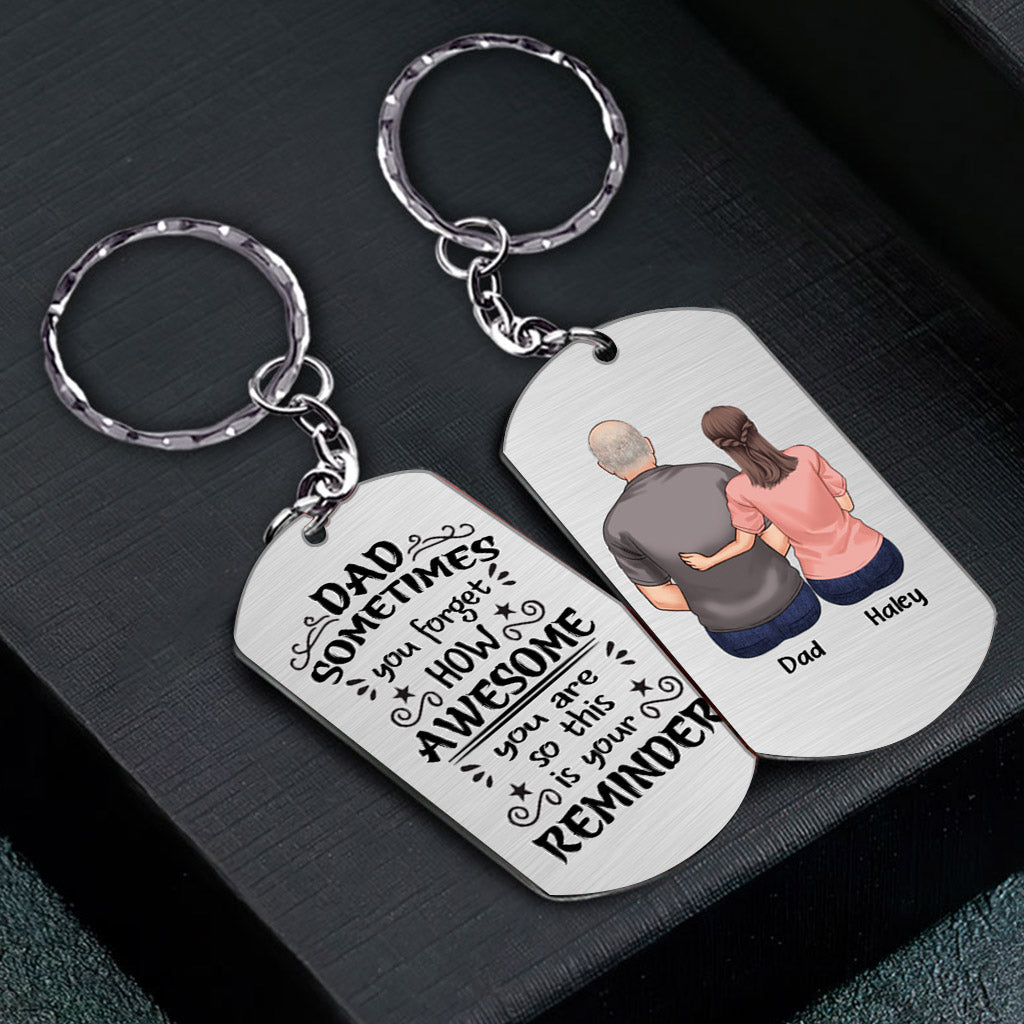 Discover To My Dad - Personalized Father's Day Father Stainless Steel Keychain