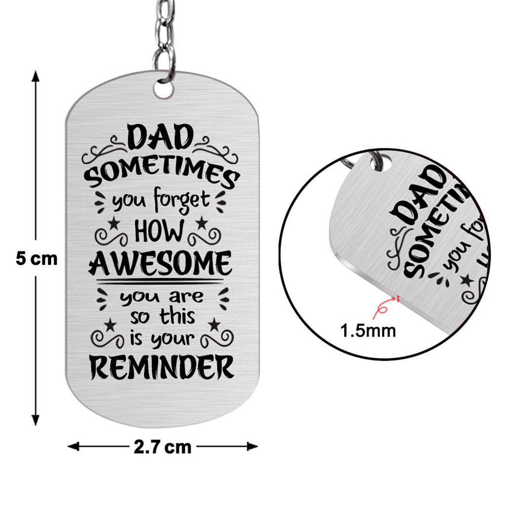 Discover To My Dad - Personalized Father's Day Father Stainless Steel Keychain
