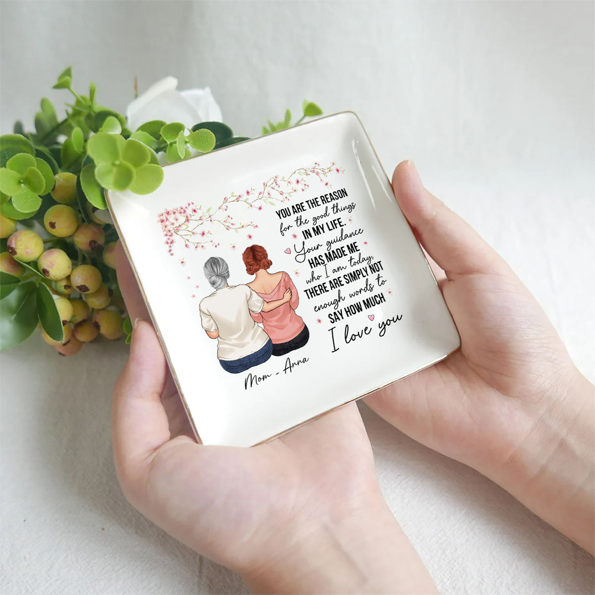 You Are The Reason - Gift for mom, grandma - Personalized Jewelry Dish