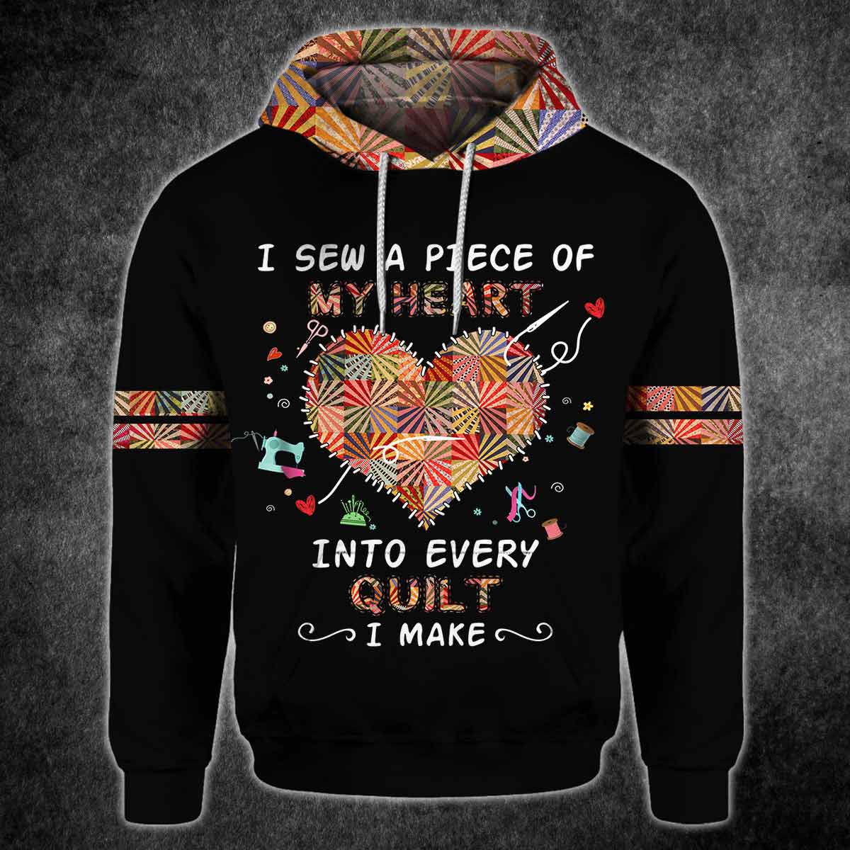 Discover I Sew A Piece Of My Heart - Quilting All Over T-shirt and Hoodie