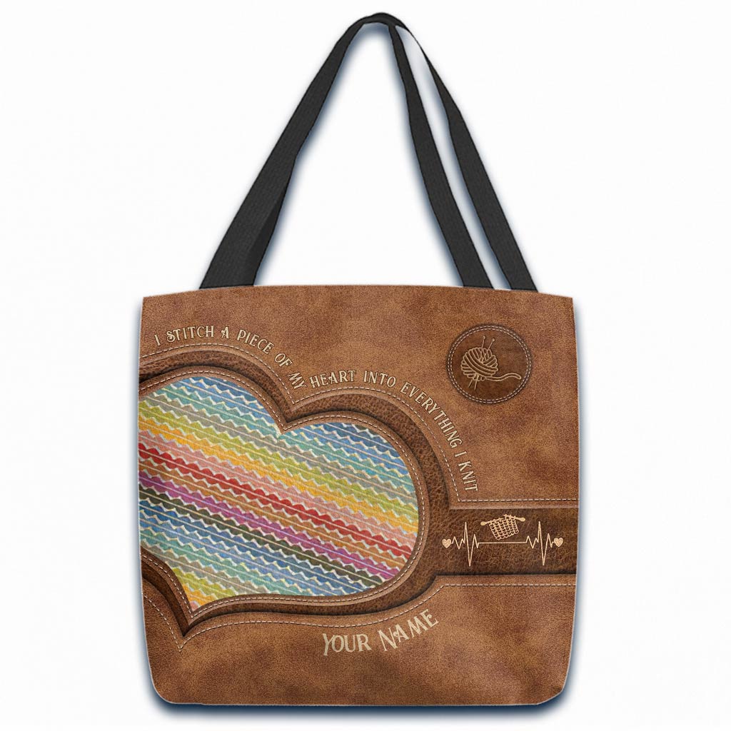 Personalized Tote Bag with Name & Heart