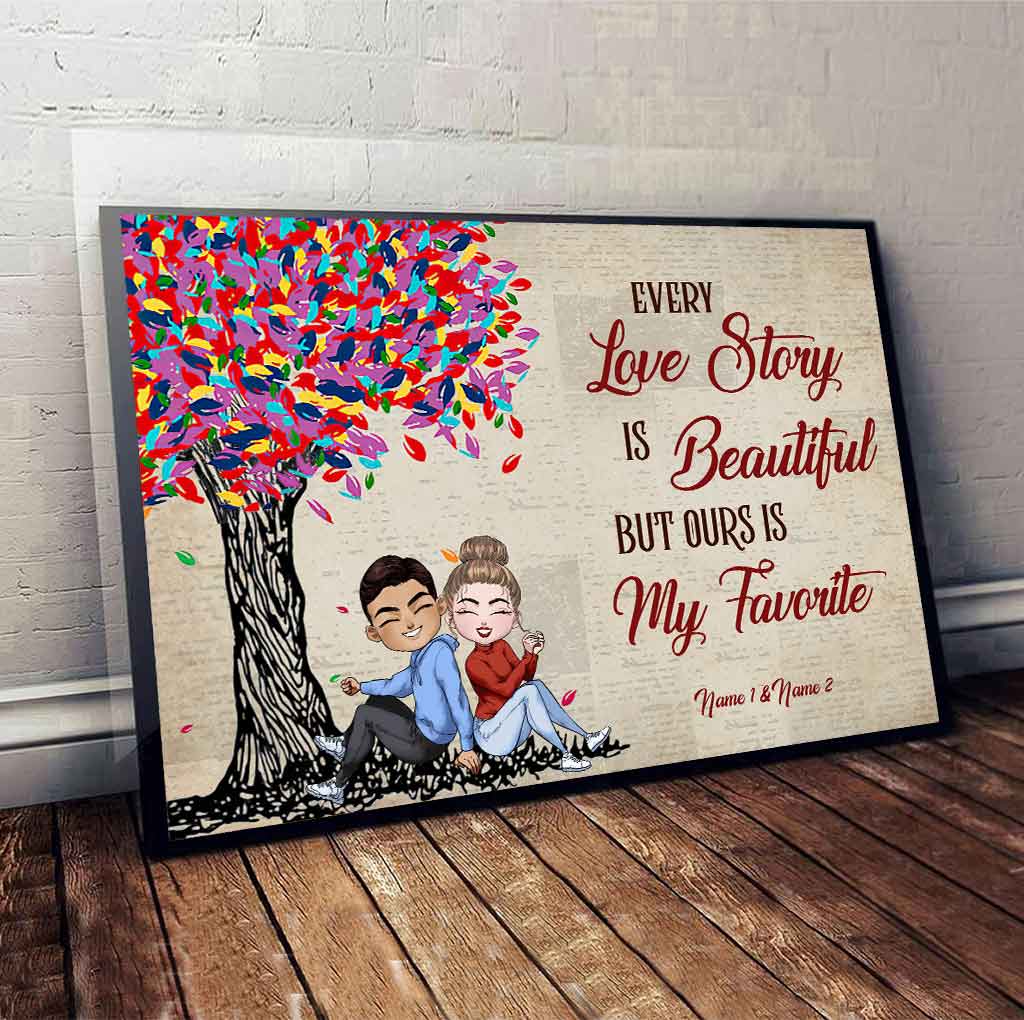 Discover Our Love Story Doll Couple - Personalized Poster