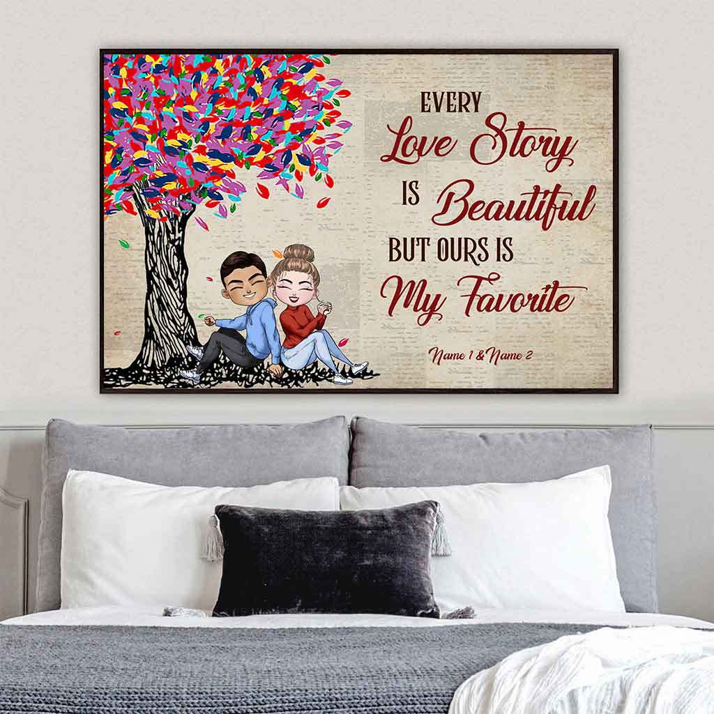 Discover Our Love Story Doll Couple - Personalized Poster