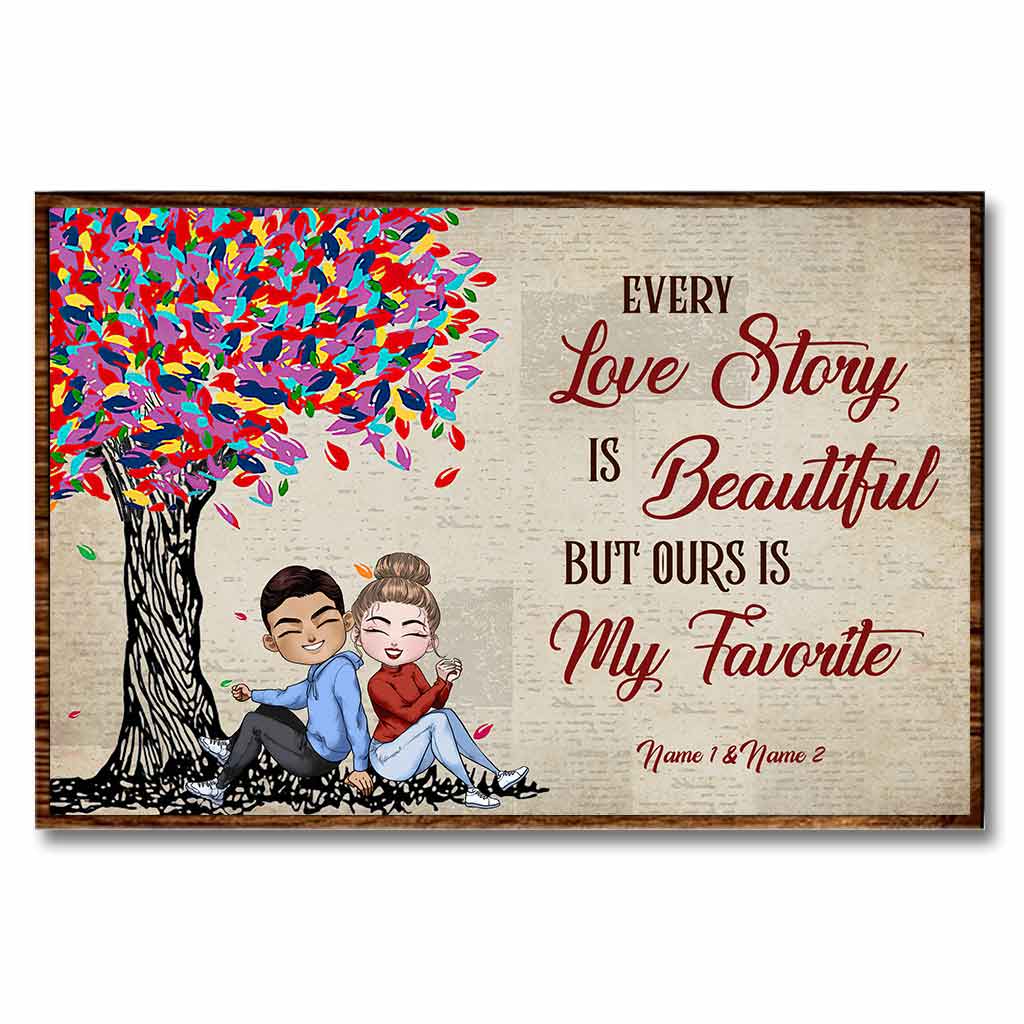 Discover Our Love Story Doll Couple - Personalized Poster