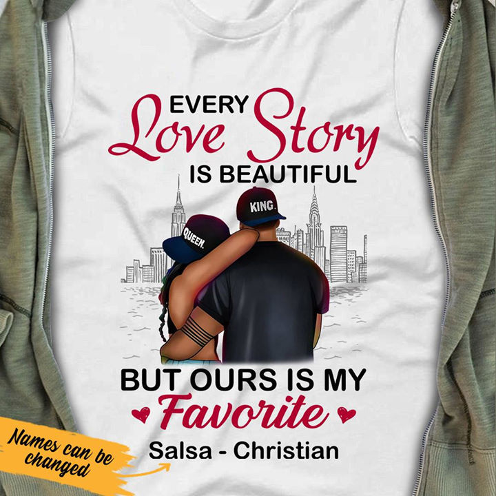 Discover Every Love Story Is Beautiful - Personalized Couple T-shirt