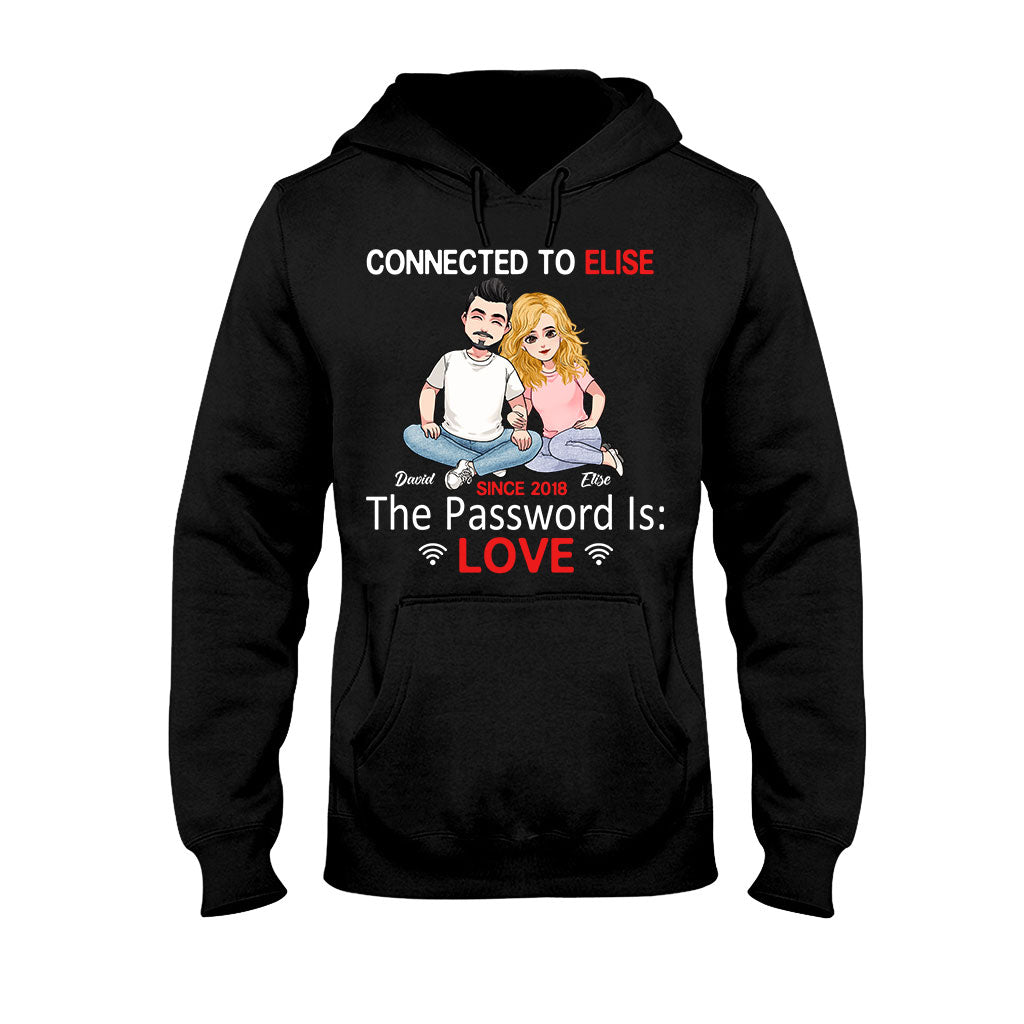 Connected To - Personalized Couple Couple T-shirt and Hoodie