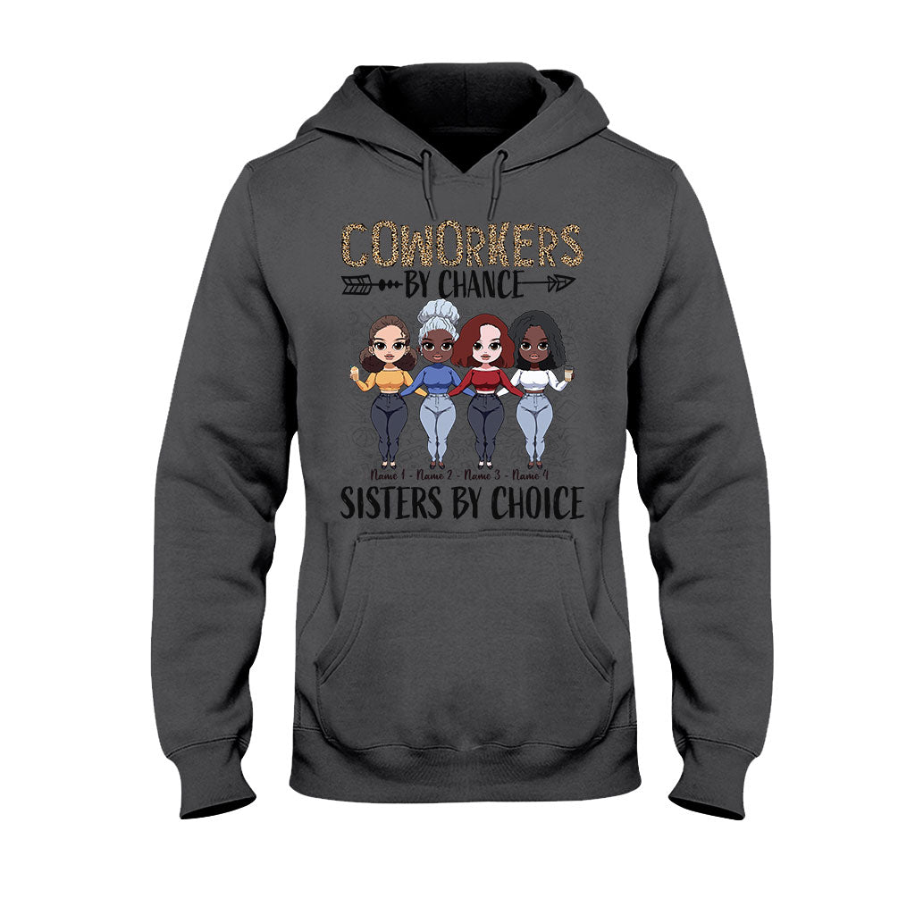 Coworkers By Chance Sisters By Choice - Personalized Teacher T-shirt and Hoodie