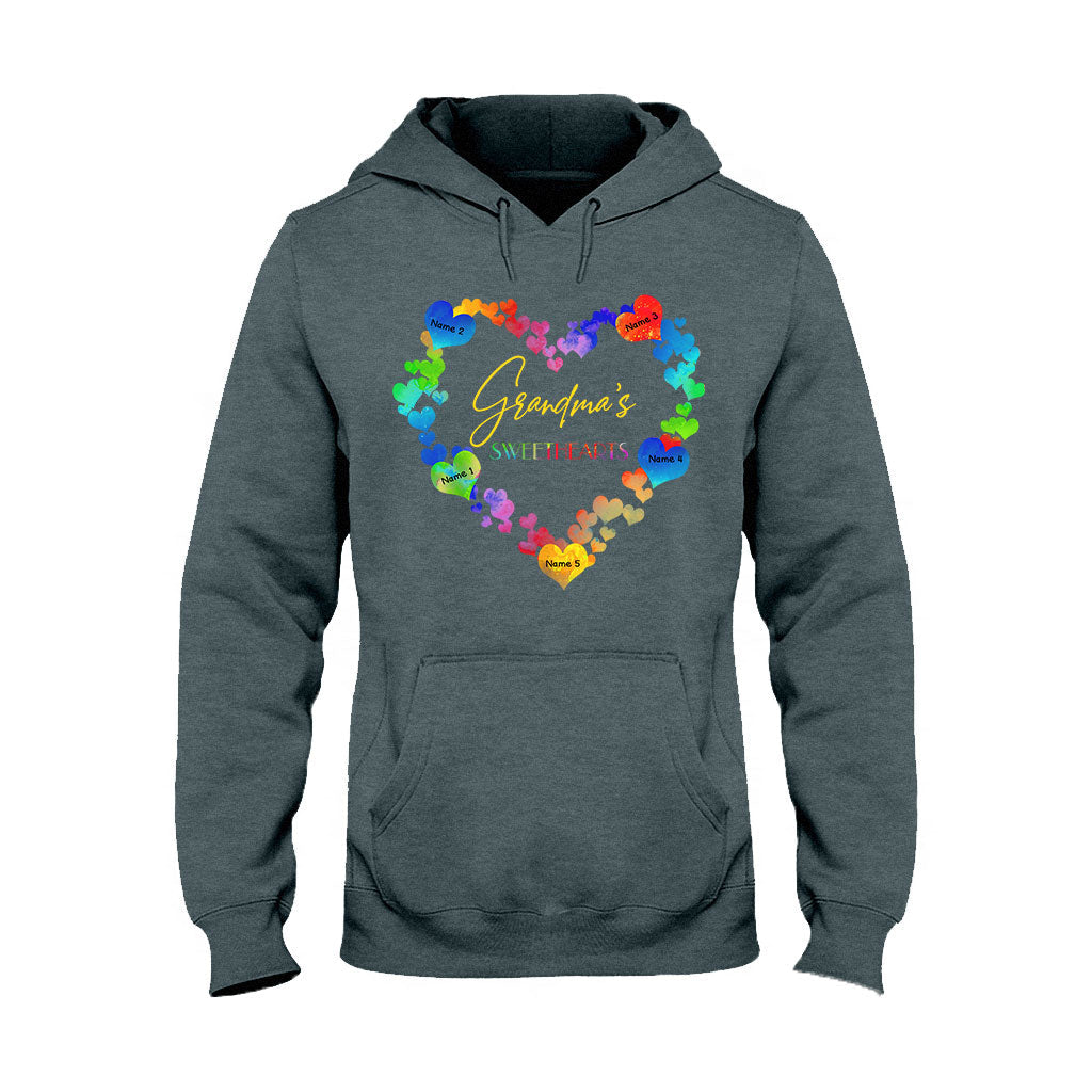 Grandma's Sweethearts - Personalized Valentine Grandma T-shirt and Hoodie